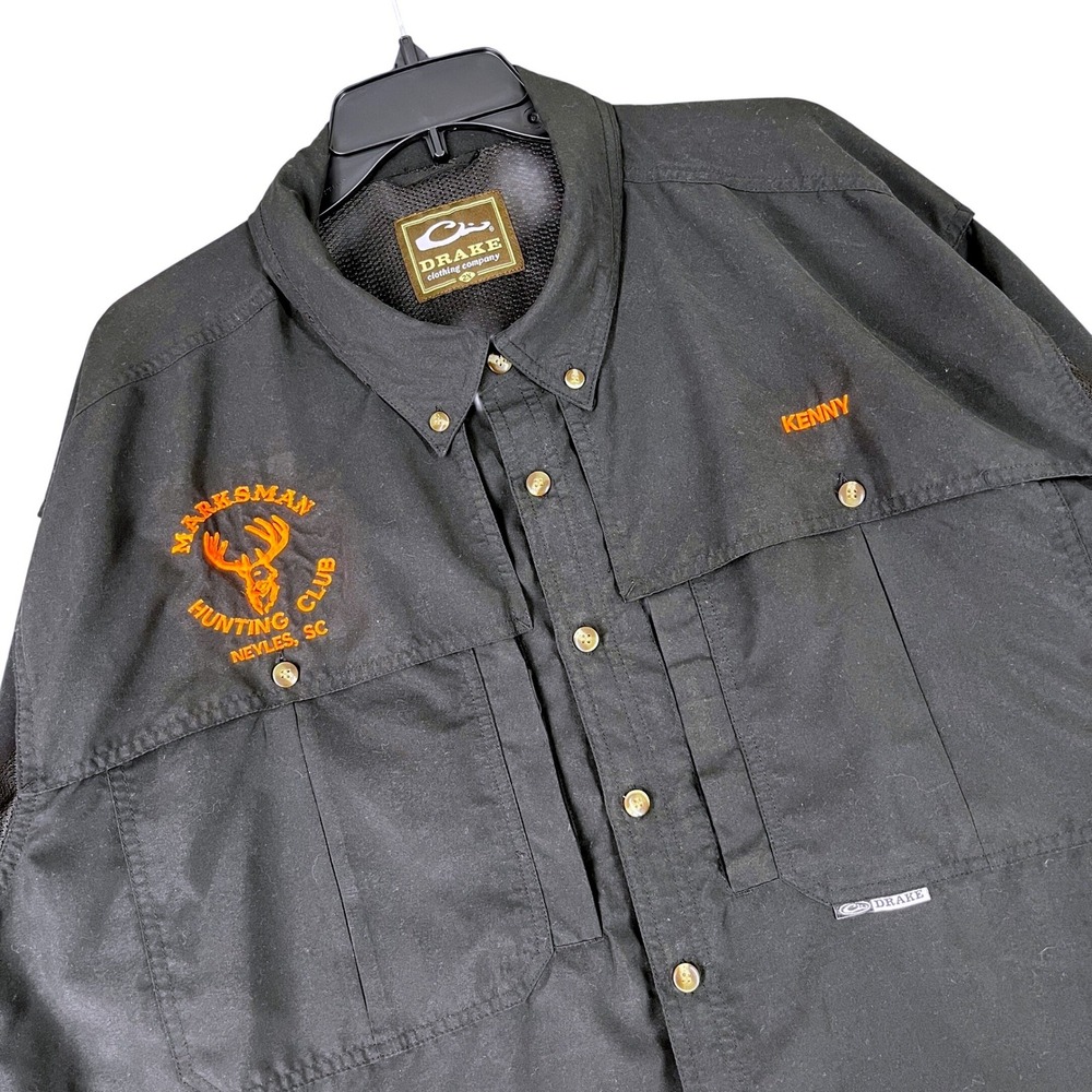 Drake Waterfowl Ventilated Shirt Mens 2XL Marksman Hunting Club South Carolina